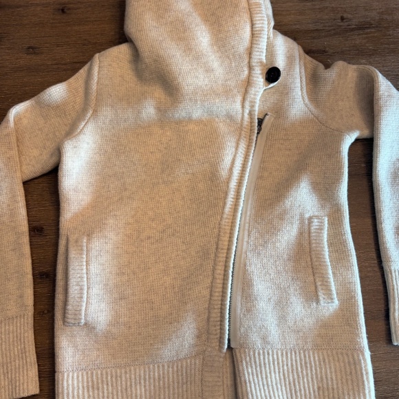 ✨ Gap Lambswool Asymmetrical Zip Cardigan - Cozy Sherpa Collar - XS - Picture 3 of 16